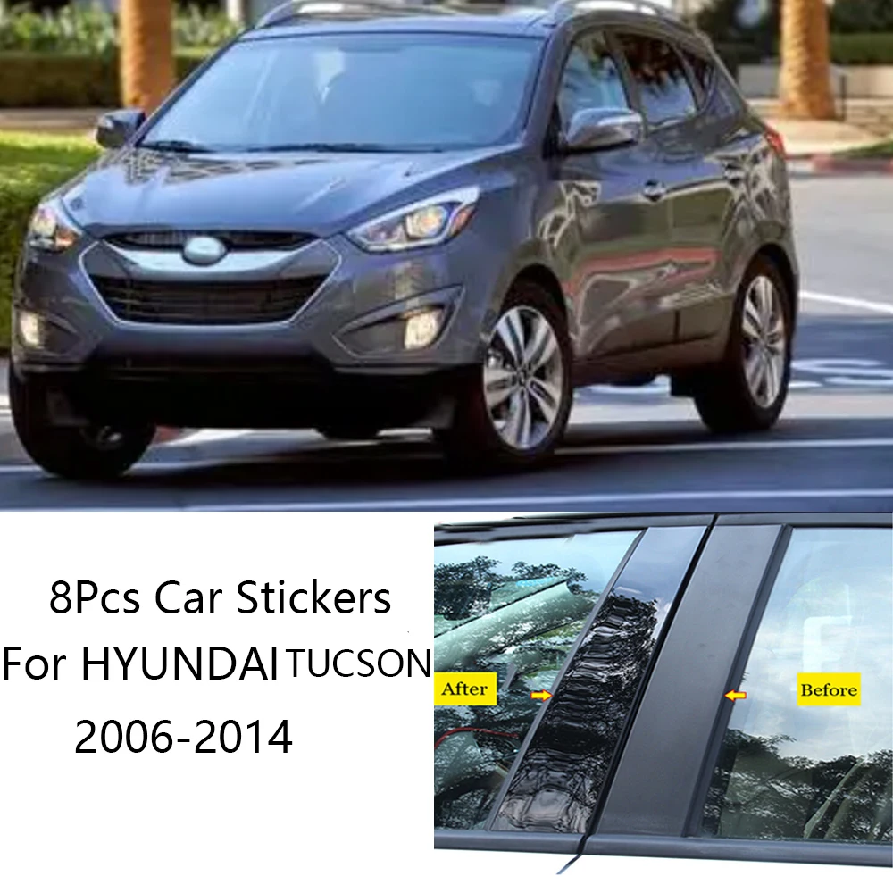 

8 шт./набор, автомобильные наклейки для HYUNDAI TUCSON 2006-2014