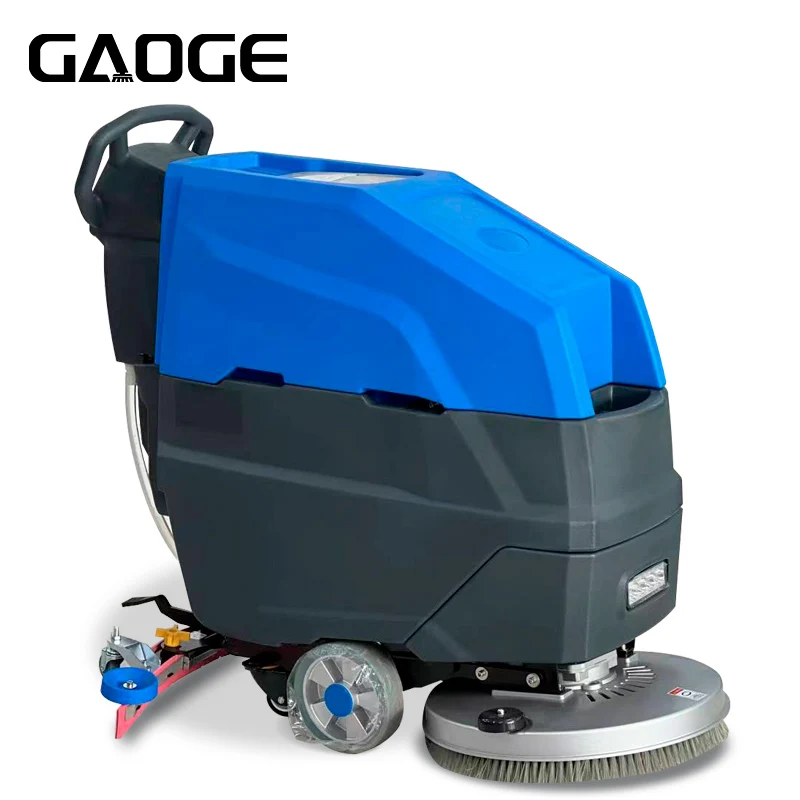 Gaoge Factory Wholesale A1 Battery Operated Warehouse Epoxy Tiles Floor Washing Machine Cordless Walk Behind Floor Scrubber