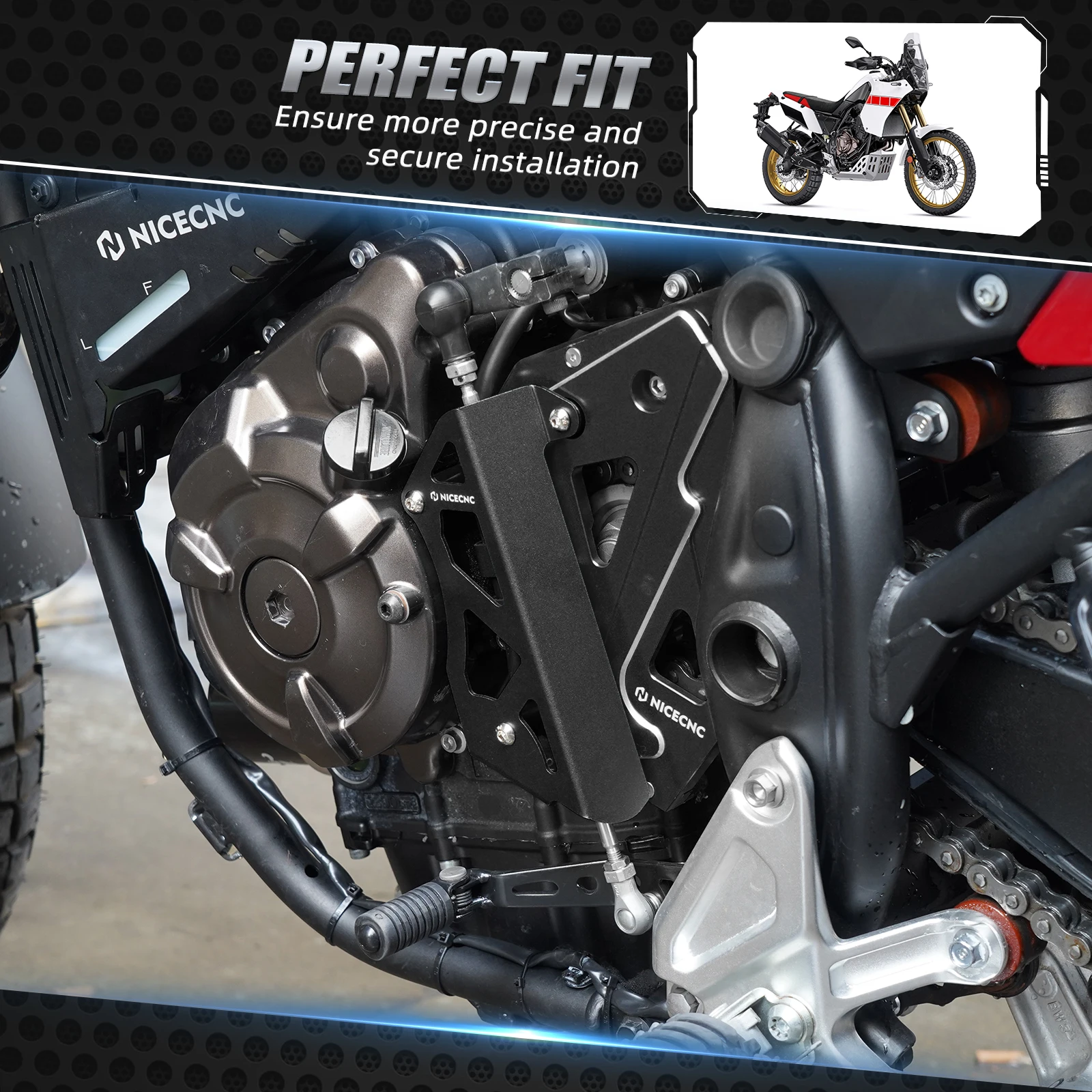 Für Yamaha Tenere 700 Schaltgestängeabdeckung Tenere 700 XTZ 700 2019 2020 2021 2022 2023 2024 Rally Edition 2020-2024 2023 – Detail 6
