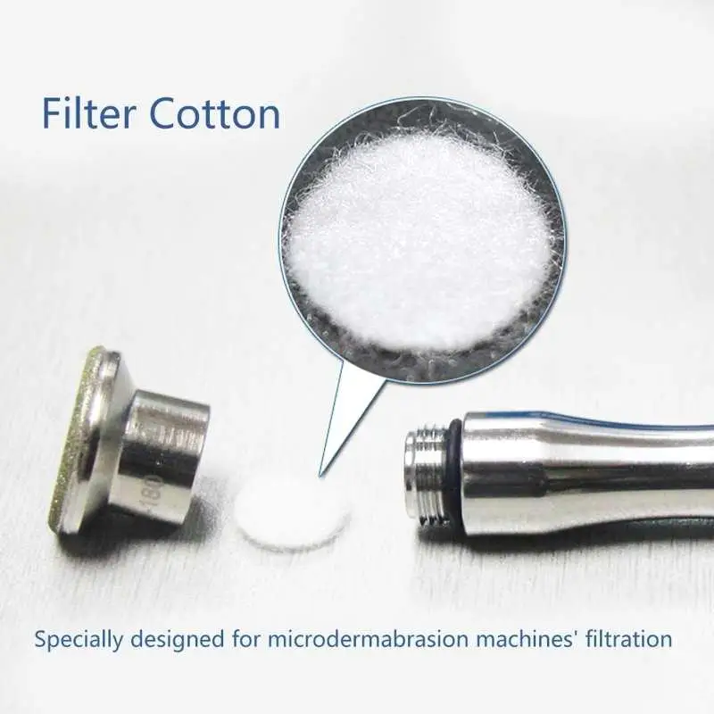 100Pcs 10mm Microdermabrasion Cotton Filters: Blackhead Removal & For Face Care Pads