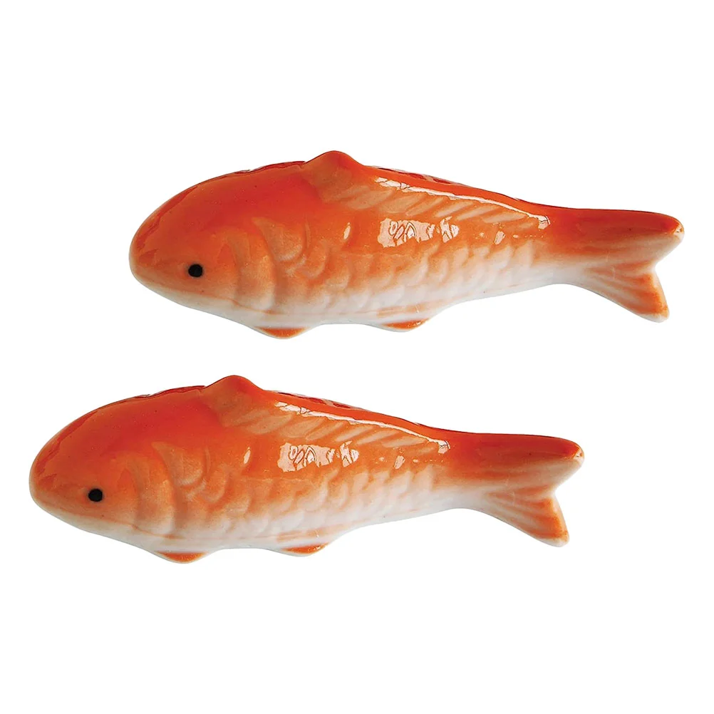 Floating Fish Ornaments Tank Crafts Goldfish Statue Ceramic Figurine Aquarium Decor 2 Pcs fish tank ornaments,fish tank decorations,aquarium ornaments,mini landscape ornaments
