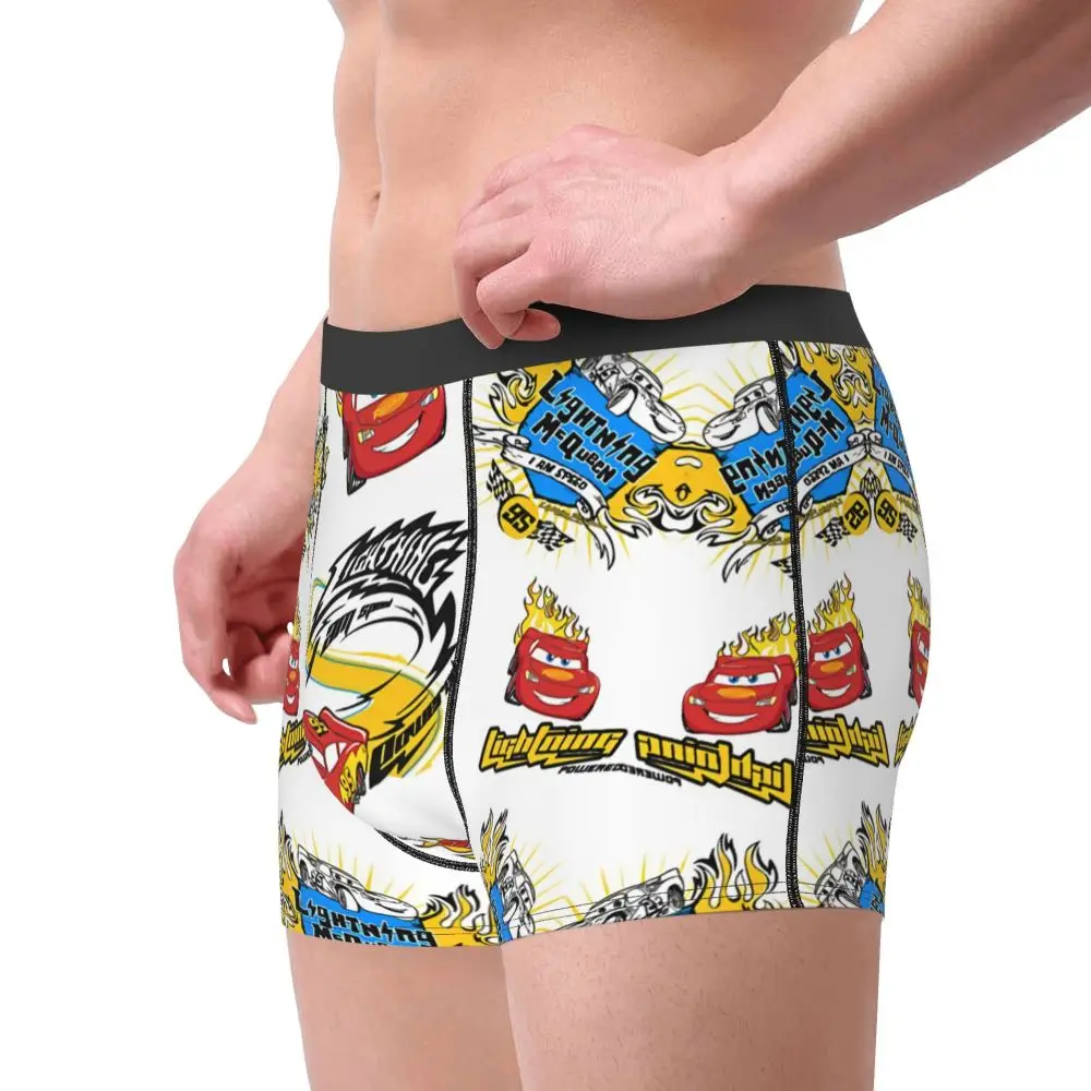 Custom Lightning McQueen Car Collage Boxers Shorts Men's Briefs Underwear Cool Underpants