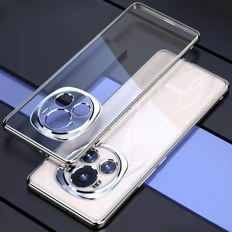 For Honor Magic6 Pro Electroplating Silicone Soft Phone Case with Lens Protection