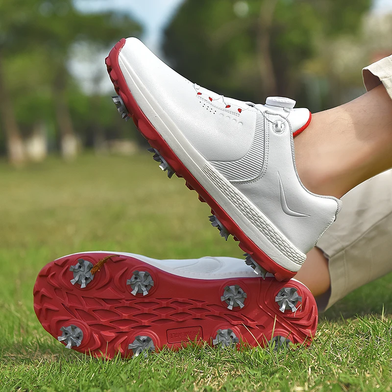 Professional Golf Shoes Men Big Size 39-47# Anti-slip Removable Studs Golfer Shoes Outdoor Beginner Golf Trainers Athletic