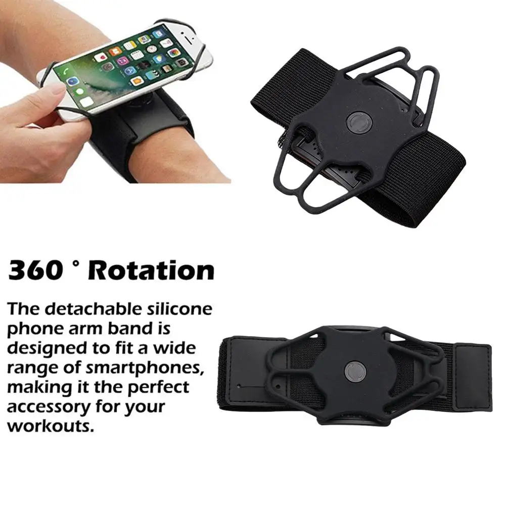 Sports Silicone Phone Arm Bag With Headphone Jack Breathable Bag Phone Mobile Holder Running Sports Gym X7R8 sports running armband bag handphone holder case universal waterproof sport phone arm holder outdoor sport phone arm case new