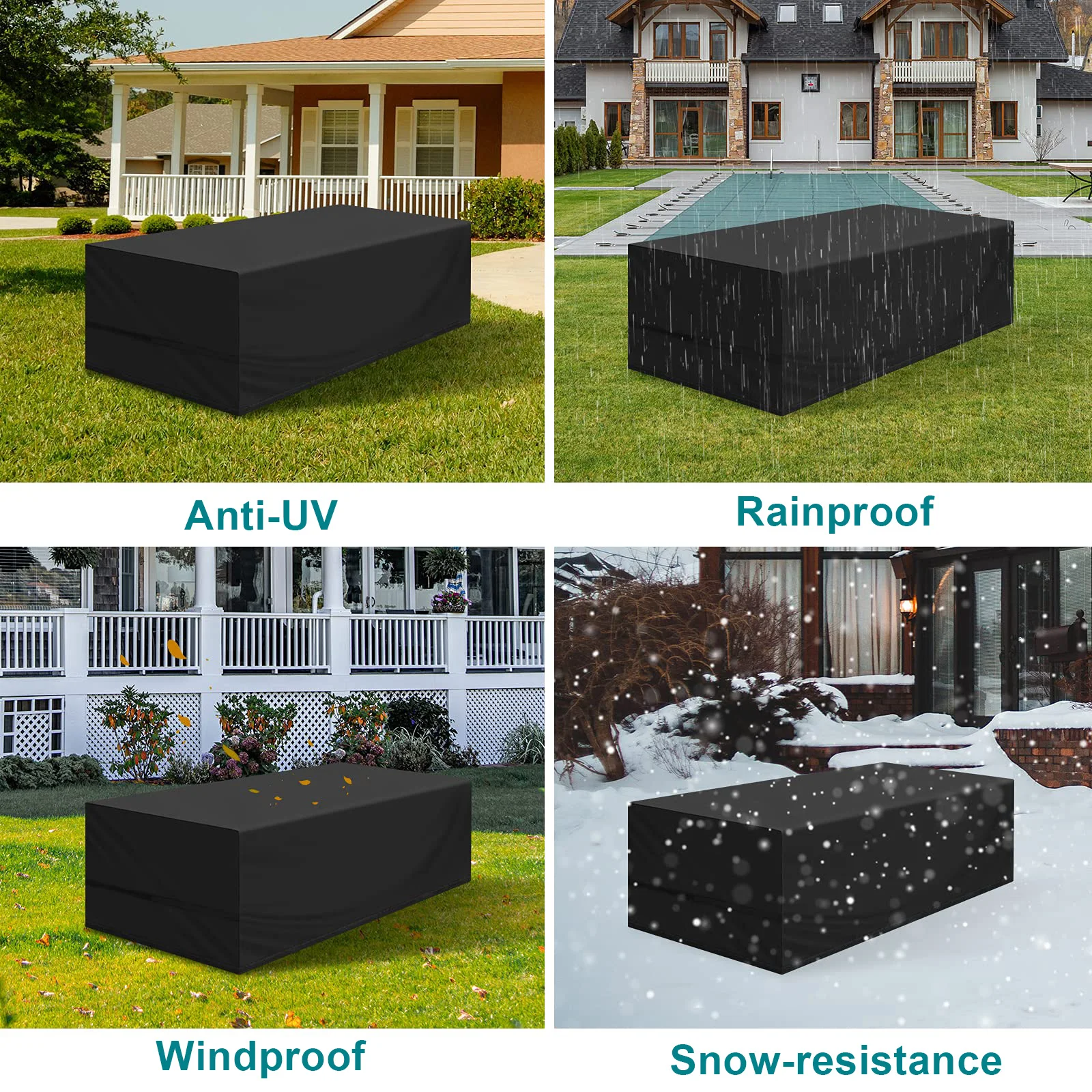 Patio Table Chair Cover Heavy Duty 600D UV Resistant Waterproof Snow Protection for Outdoor Furniture Rectangular Dining Table chair cover,patio furniture cover