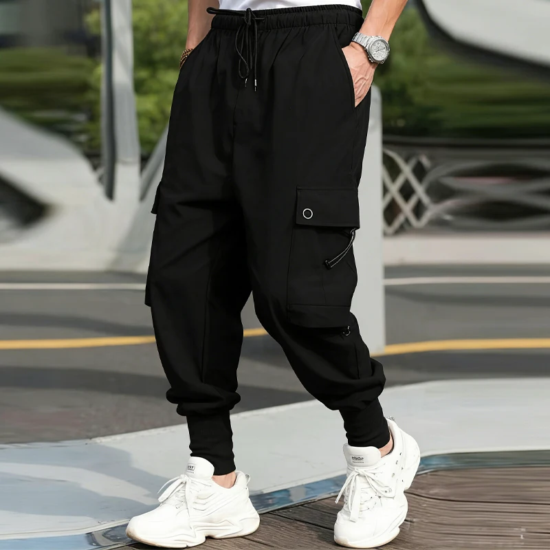 남성용 카고 바지 여름 봄 코튼 작업복 대형 사이즈 3XL 캐주얼 클라이밍 조깅..