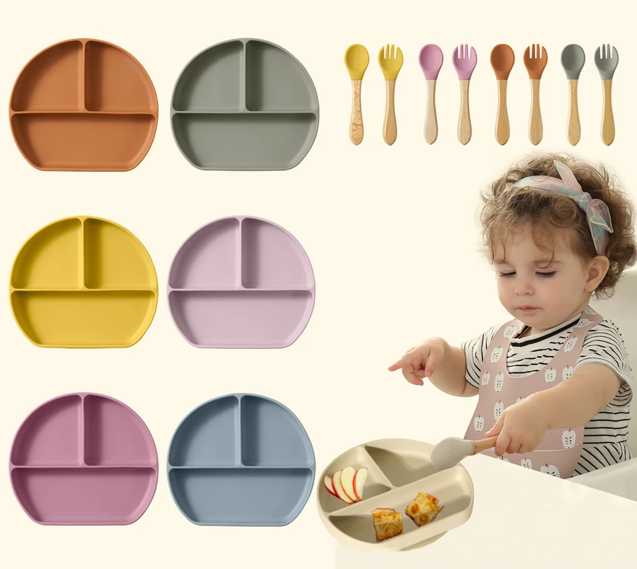 Baby Items Silicone Baby Cups Bowls Bibs Suction Dishes Utensils Sets Food Grade Silicone Stuff silicone meal set,silicone feeding set,baby tableware set
