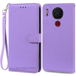 Elegant Leather Flip Wallet Phone Case with Bumper Protection for Blackview A80 (A80S) (Light Purple - Strap)
