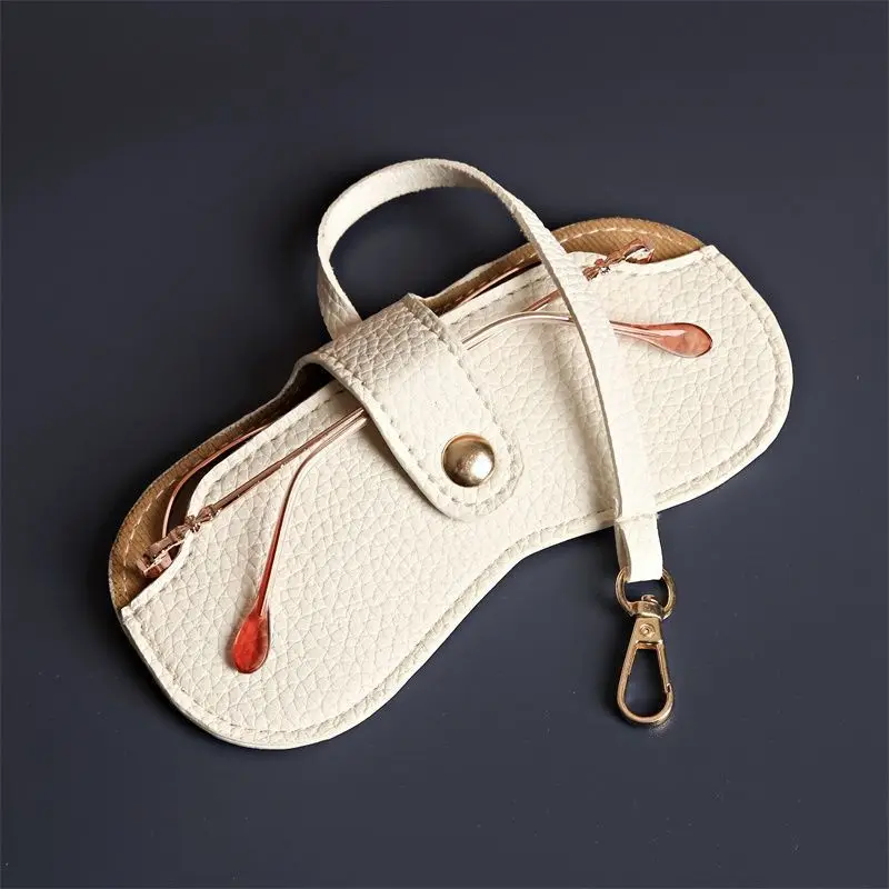 Portable Glasses Bag Soft Leather Sunglasses Pouch Slim Fashion Glasses Case Holder Glasses Organizer Travel Sunglasses Pouch