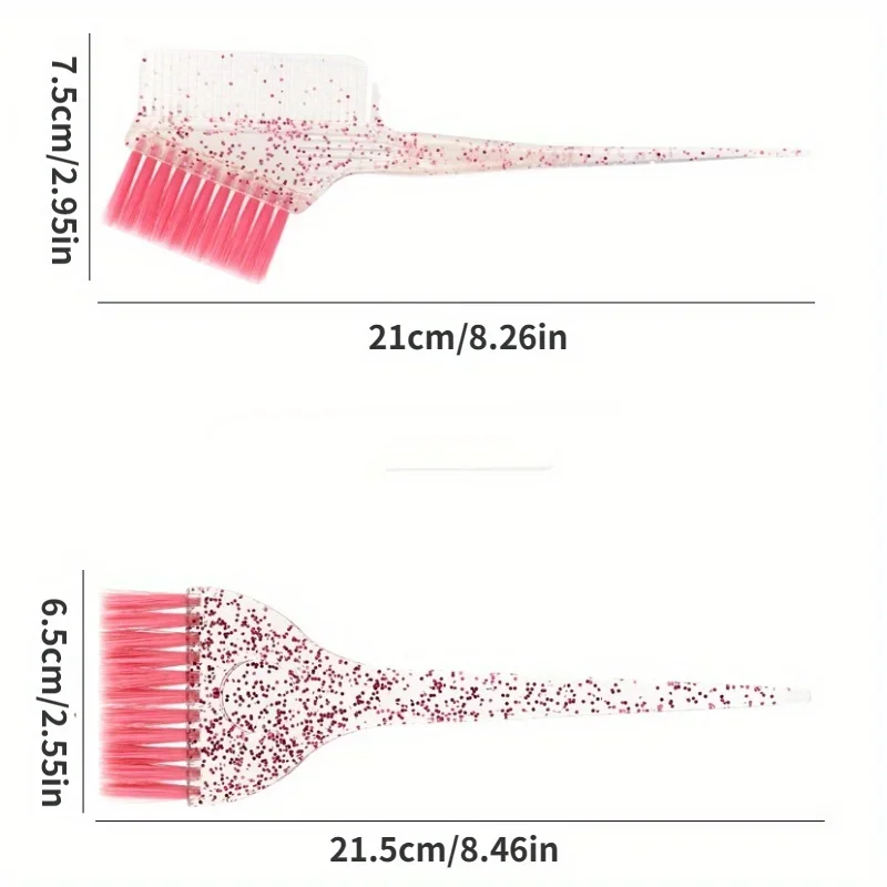 4-Piece Sparkling Hair Dyeing & Styling Brush Set