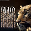 Leopard Eyelash Tweezers Stainless Steel High Quality Lash Tweezer For Lashes Extension Anti-Static Tweezers Salon Makeup Tools 6