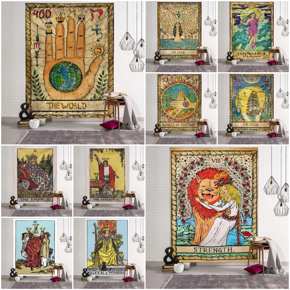Tapiz Colgante De Pared Cluny 'A Mon Seul Désir' - Unicornio Medieval 29"x18" - Reproducción Gótica Tapiz Rojo