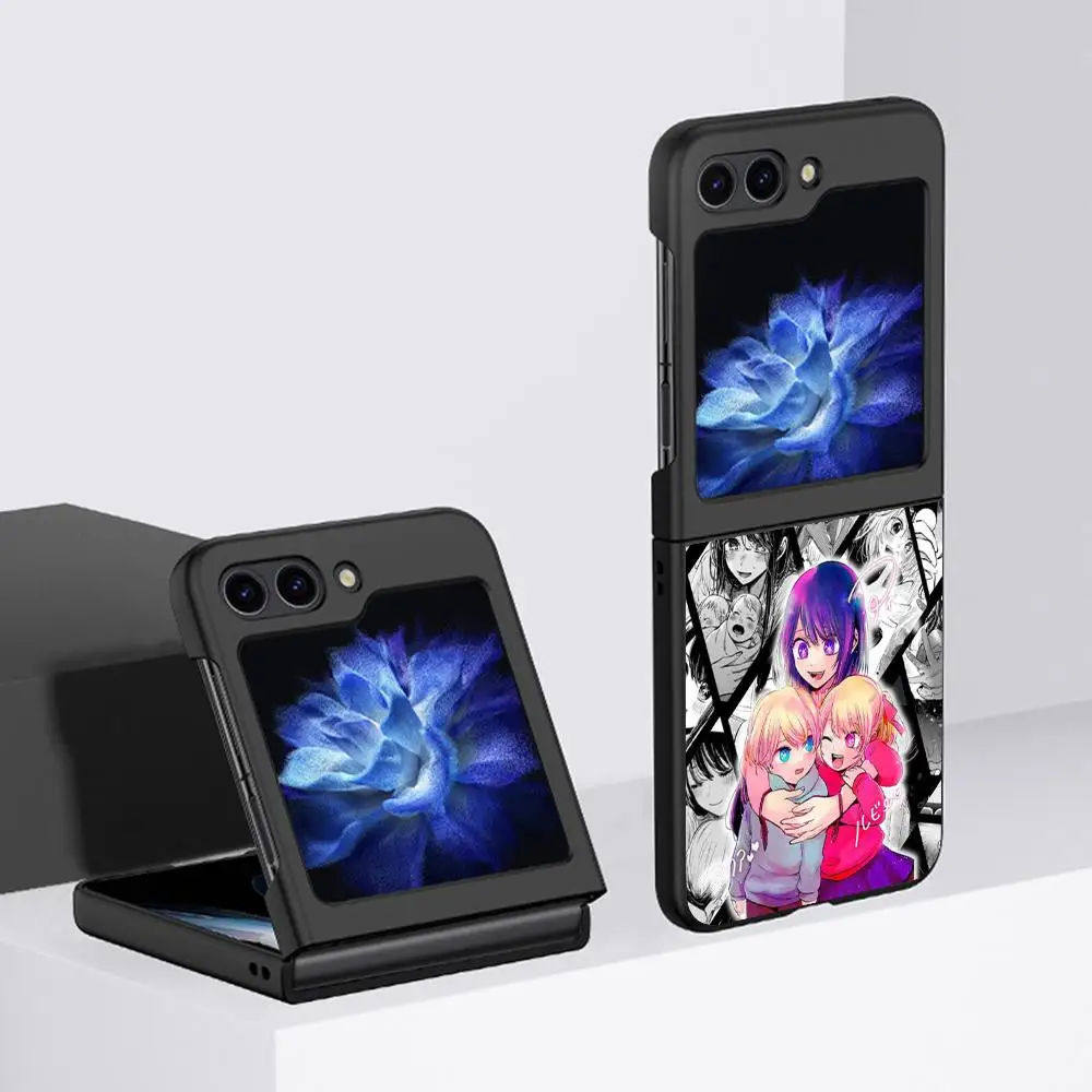 Oshinoko Ai Hoshino Akane Kurokawa Kana Ruby Aqua Smart Custodia Per Cellulare Per Galaxy Z Flip 5 Cover Nera Per Telefono Funda