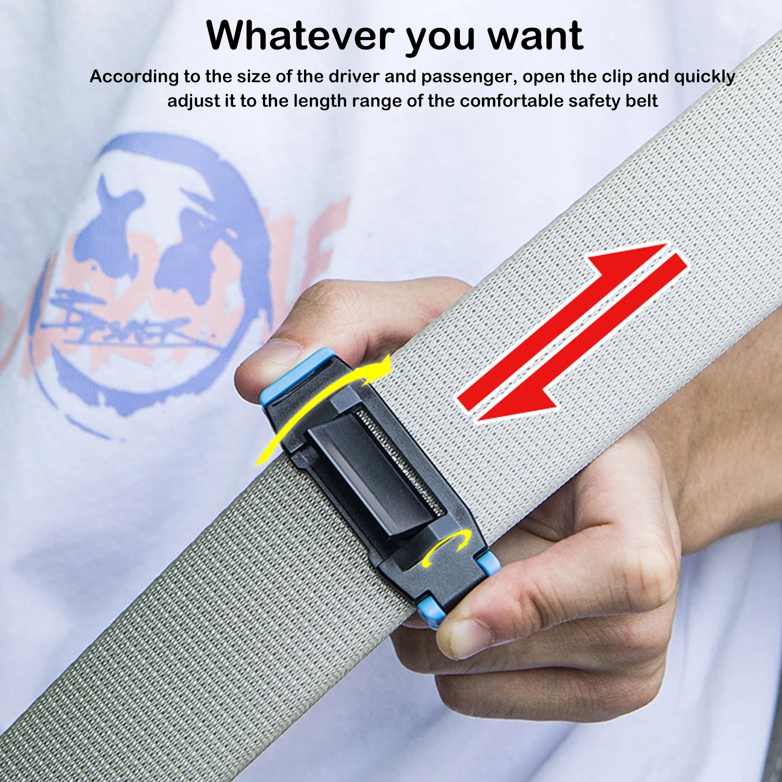 2 Pcs Adjustable Car Safety Seat Belts Holder Stopper Buckle Clamp Portable Vehicle Safety Belt CLIP Car