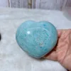 High Quality Natural Crystal Amazonite Heart Flashy Gemstones Healing Polished Mineral Energy Home Decorations Gift 6