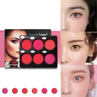 6-color blush palette natural-toned eye shadow palette matte blush palette Light breathable suitable for cheek and e 1