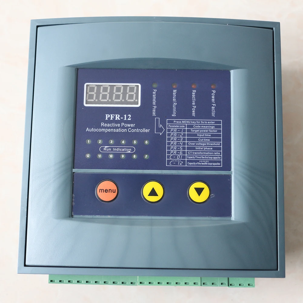 JKW58 / PFR-12 Intelligent Reactive Power Autocompensation Controller 380V 50Hz 4/6/8/10/12 Steps Universal for LV Distribution