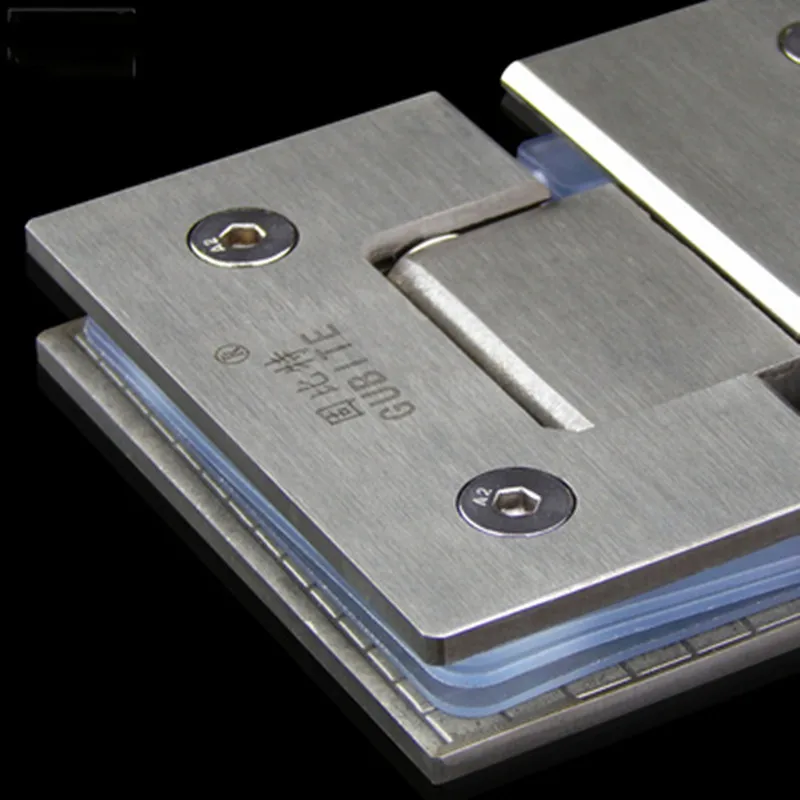 Glass door hinge bathroom clip shower room hinge frameless door glass clip stainless steel 180 degree glass hinge(XQZ-012)