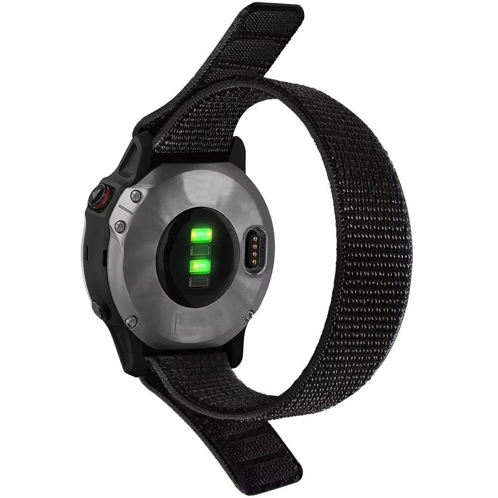 Durable Nylon Hook & Loop Strap for Garmin Smartwatch – Adjustable Wristband Bracelet