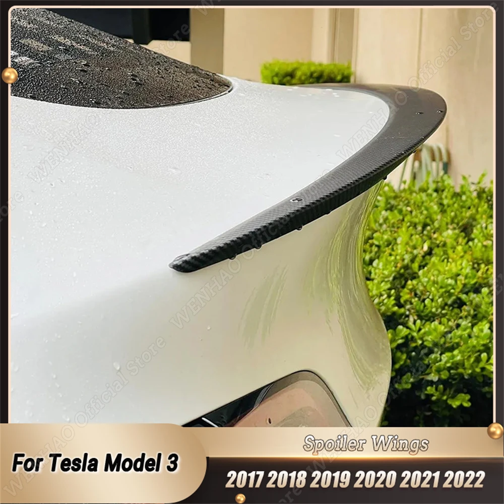 

Автомобильный задний спойлер для губ, аксессуары для крыльев, глянцевый черный/матовый черный корпус из АБС, комплекты для тюнинга для Tesla Model 3 2017-2020 2021 2022