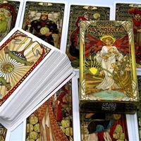 Golden Art Nouveau Tarot Cards Exquisite Packaging Tarot Deck with Guidebook English Version Tarot Oracle Cards for Beginners 1