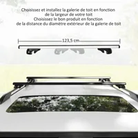 HOMCOM car roof bars lock luggage rack 2 Keys provided aluminum alloy x 5,5x7 c 6