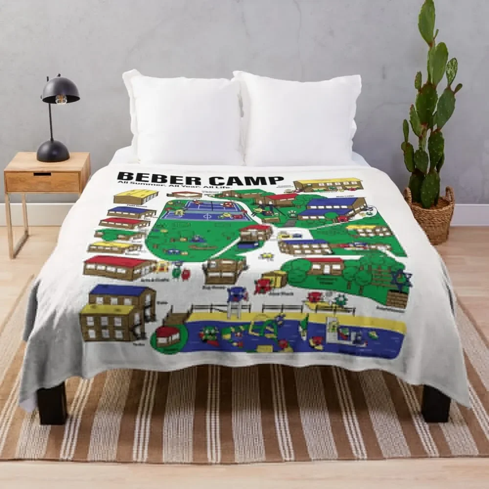 

Beber Camp Map Throw Blanket Luxury for babies Softest halloween Blankets