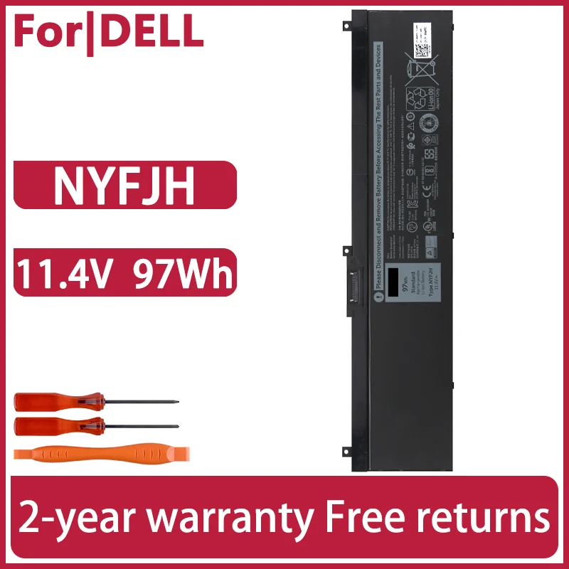 11.4V 97Wh Laptop Battery For Dell Precision 7530/7730/7540/7740 & P34E/P74F Series