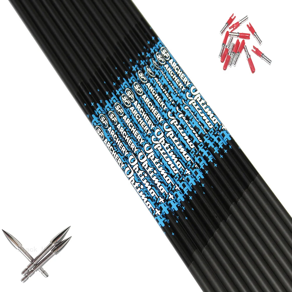 Flèches Carbone Pour Arc Compound Ou Recourbé – 30 Pouces, Spine 500, Idéales Chasse Ou Cible