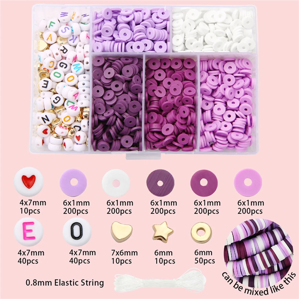 

6mm Clay Flat Beads For Jewelry Making Set Jewelry Making Beads Kit DIY Handmade Accessories Make Beads For Bracelets Earring