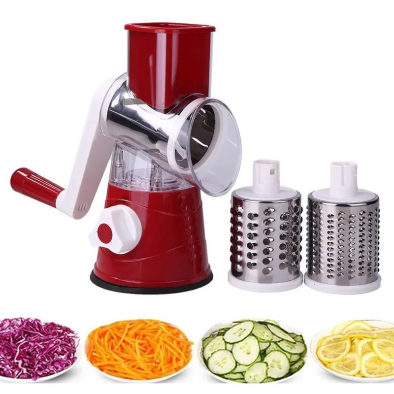 

Hand Crank Roller Fruit Vegetable Cutter Multifunctional Home Kitchen Gadgets Tool Chopper Round Slicer Potato Carrot Shredder