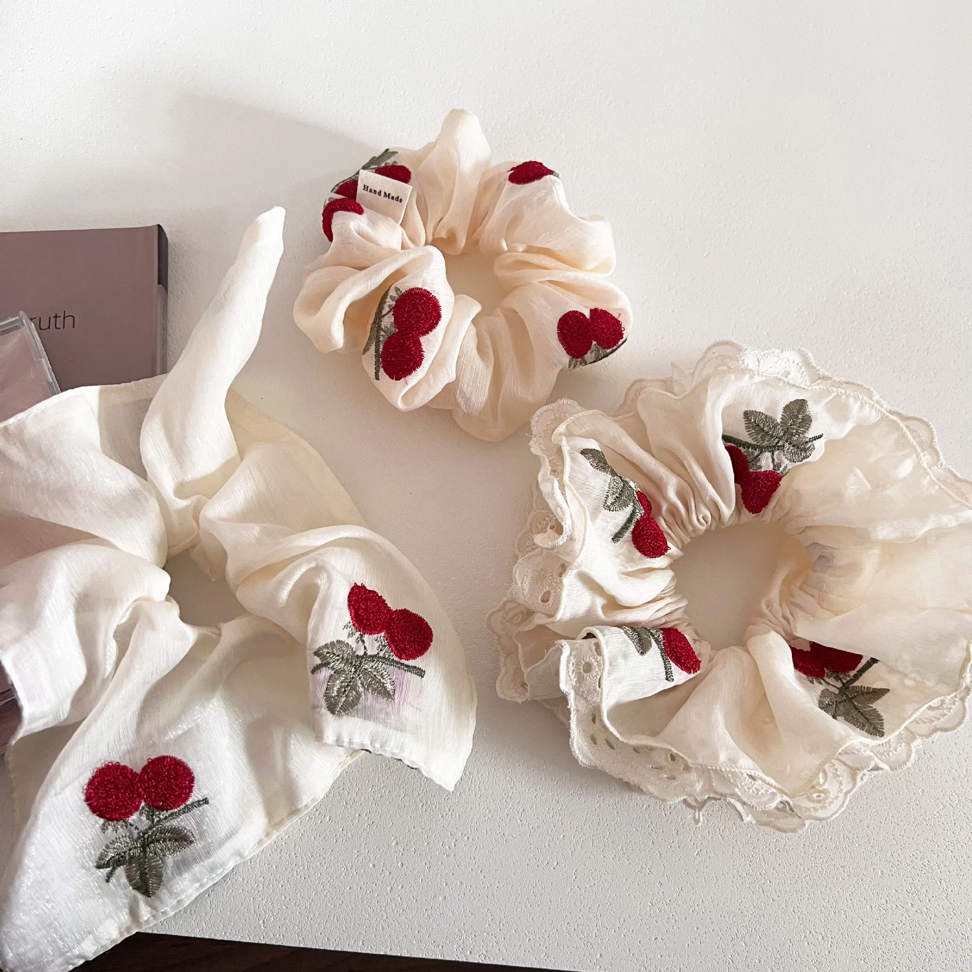 Silk Cherry Blossom Patterned Headband And Scrunchie Beach Blossom main image 4