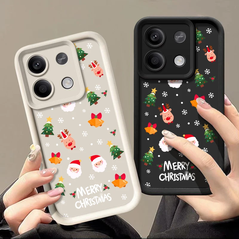 Charming Christmas Pattern Silicone Phone Case - Festive Holiday Design