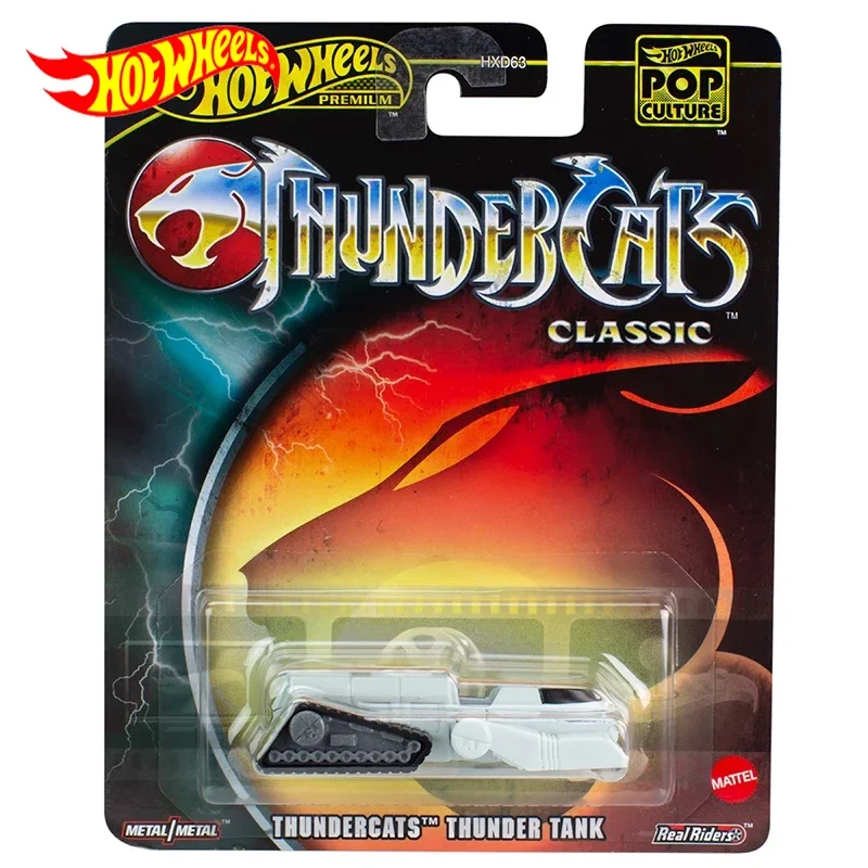 Original Hot Wheels Premium Car Pop Culture Thundercats Thunder Tank Classic 1/64 Diecast Kids Toys for Boys Alloy Vehicle Gift 1 64 diecast alloy engineering vehicle excavator model car bulldozer roller dumper collections classic educational assemble toys