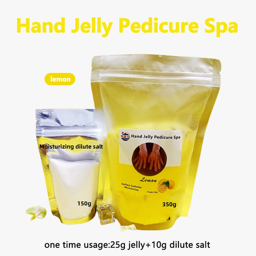 

500g Lemon Hand Jelly Pedicure Nail Crystal Spa Moisturize Soften Cuticles Hand Care