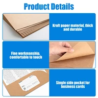 10pcs Kraft Paper Document Holder With Pockets Thick A4 Presentation Folder For Office School Supplies Stationery 5