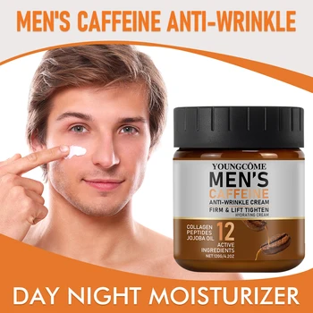 Caffeine Anti-wrinkle Cream for Men Remove Face & Neck Wrinkles Firming Moisturizing Skin Retinol Face Cream Facial Treatment 1