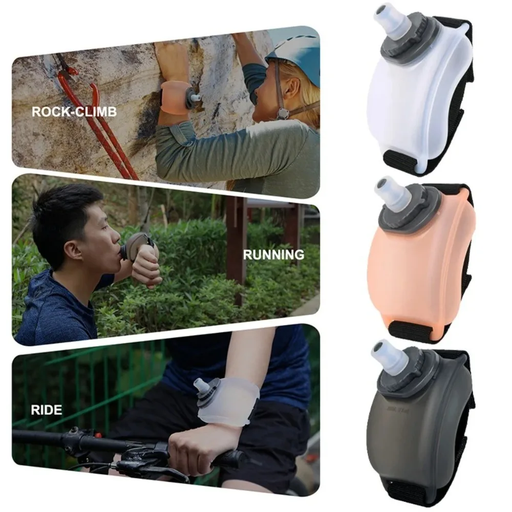 200ML Wrist Water Bottle Silicone Soft Flask Wrist Storage Bag Hydration Pack For Marathon Riding Fitness Climbing sports water bottle,portable water bottle,sports water bag