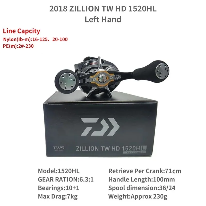 2018 2019 DAIWA ZILLION TW HD 1520H 1520HL 1520SH 1520SHL