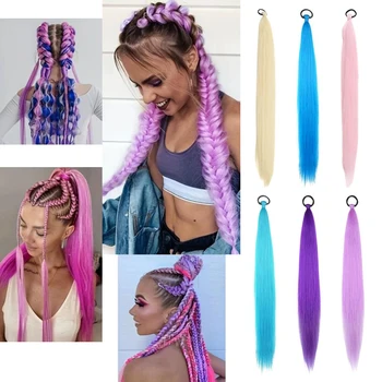 Synthetic Braiding Hair Extension Ombre Color Rainbow DIY Jumbo Hair Jumbo Braids Hairpiece Crochet Hair For Women
