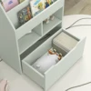 Kids Storage Bookcase Stand w/ Display Shelves & Drawer for Toys & Books, Green 6