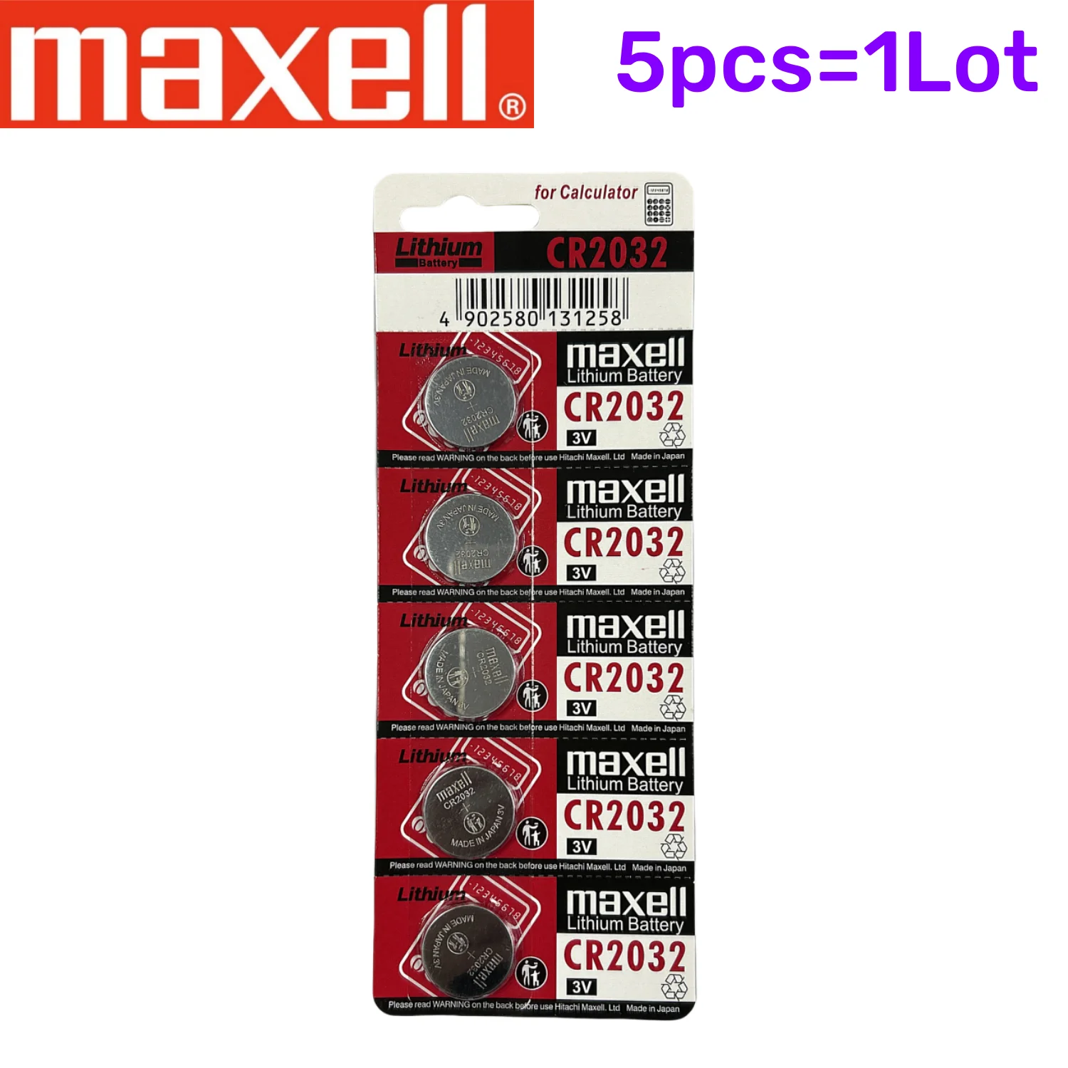 Maxell Lithium Button Cell Batteries