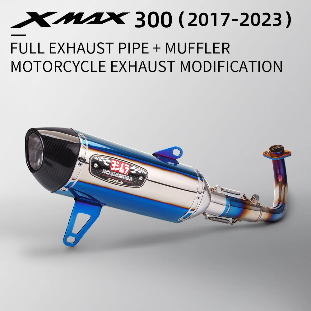 Xmax 300 Xmax Full System Escape Slip On Tubo Di Scarico In Fibra Di Carbonio R77 Yoshimura Per Yamaha Xmax300 2017-2023