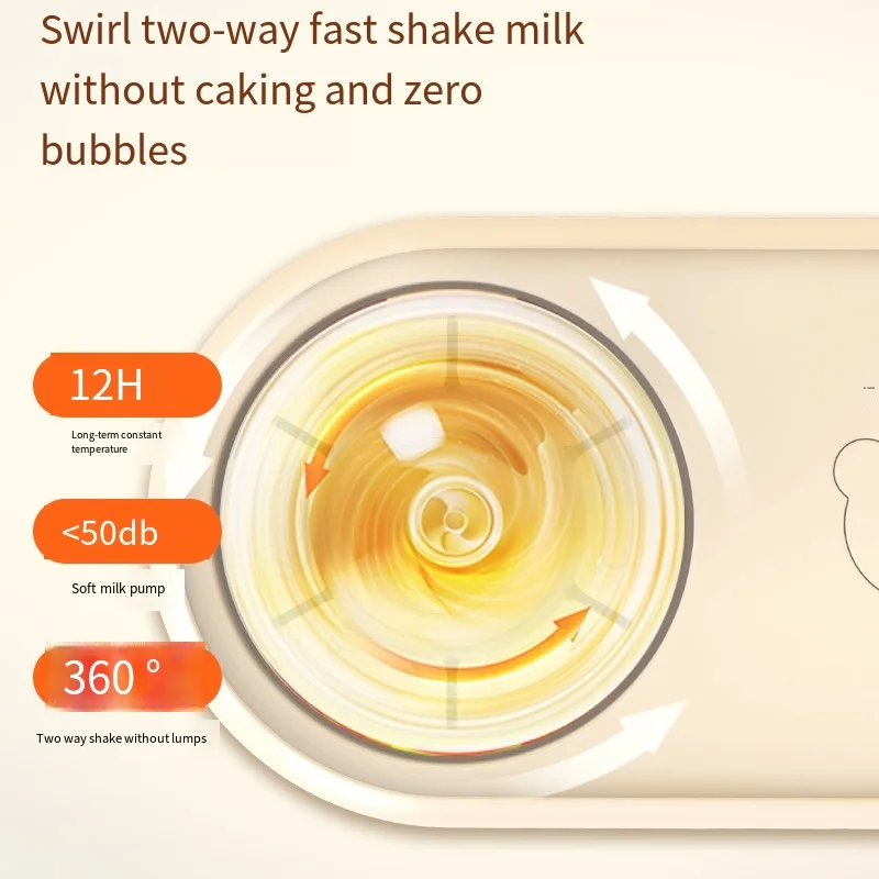 Thermostatic milk shaker Warm milk two integrated electric heating flushing machine Automatic shaker for babies