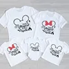 2024 Disney Trip Mickey Minnie Mouse Family Matching Shirts Cotton Dad Mom Bro Sis Kids T Shirt Baby Rompers Matching Clothes 3