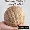 8/10CM Interactive Sisal Cat Scratching Ball Toy For Kitten Teeth Cleaning Anti Bite Cat Ball Sounding Toy Pet Supplies