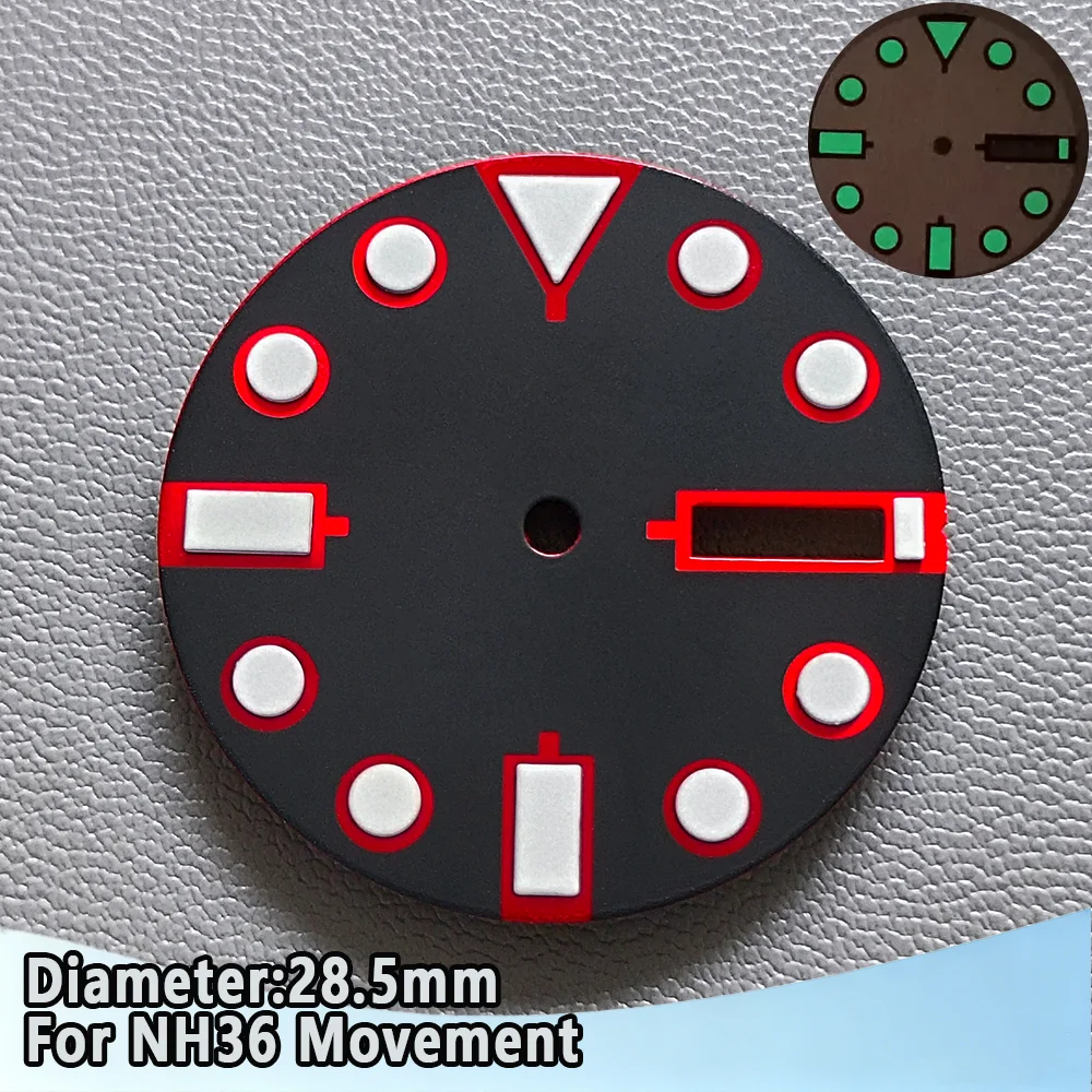 Premium 28.5mm Watch Dial – Elegant Dwayne Campbell Design with Single or Dual Calendar Options – Compatible with NH36 Movement