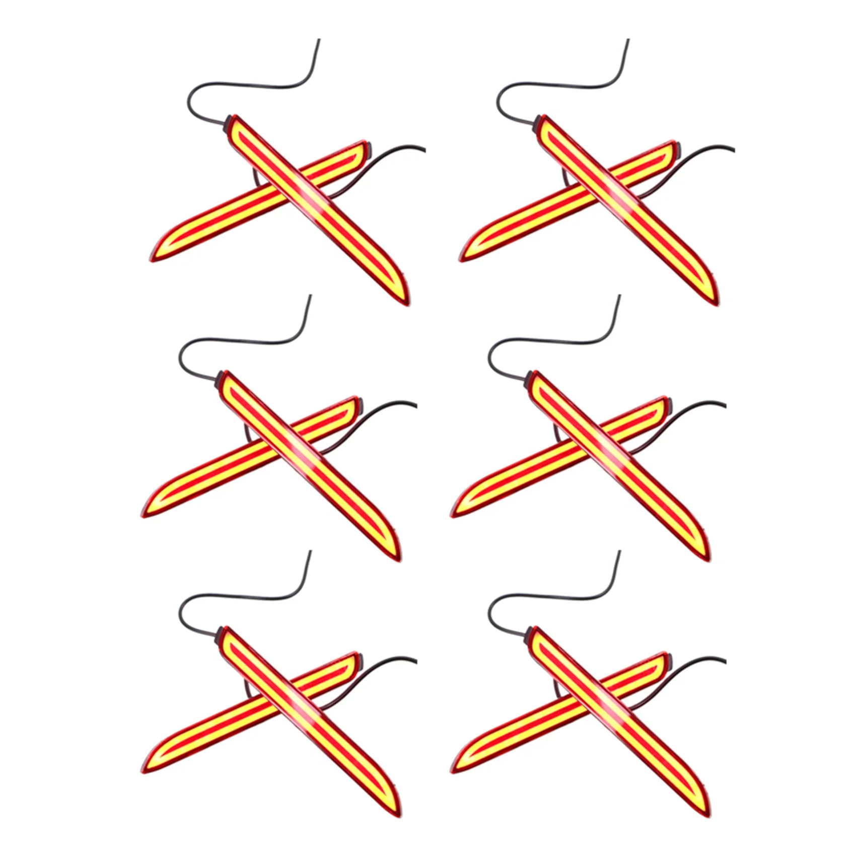 

12x LED Car Rear Bumper Reflector Tail Brake Light Bar for Toyota Camry Reiz Wish Sienna Innova (Two Functions)