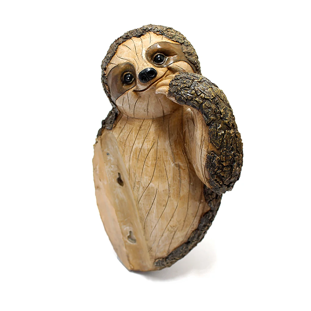 

Симпатичная статуя животного для обнимания на дереве, уличная садовая скульптура для заднего двора, статуэтка для переднего крыльца, реалистичное украшение